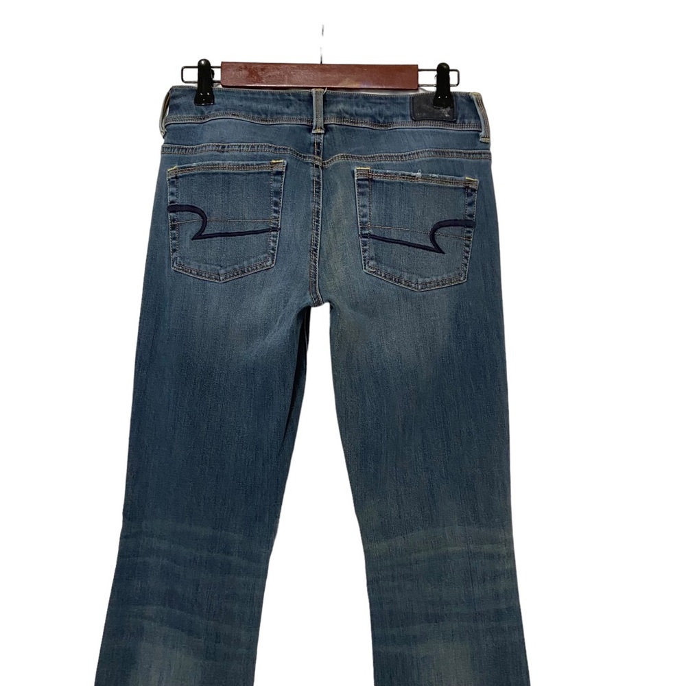 American Eagle Kick Boot Super Stretch Jeans Blue - Picture 10 of 16